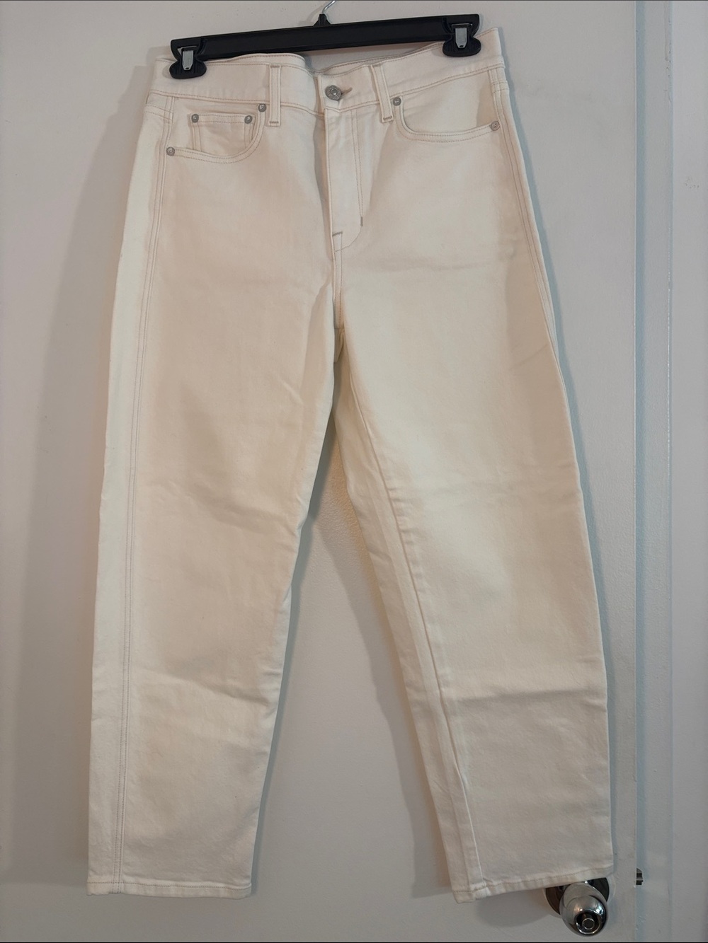 AYR Women's Cream Straight Jeans